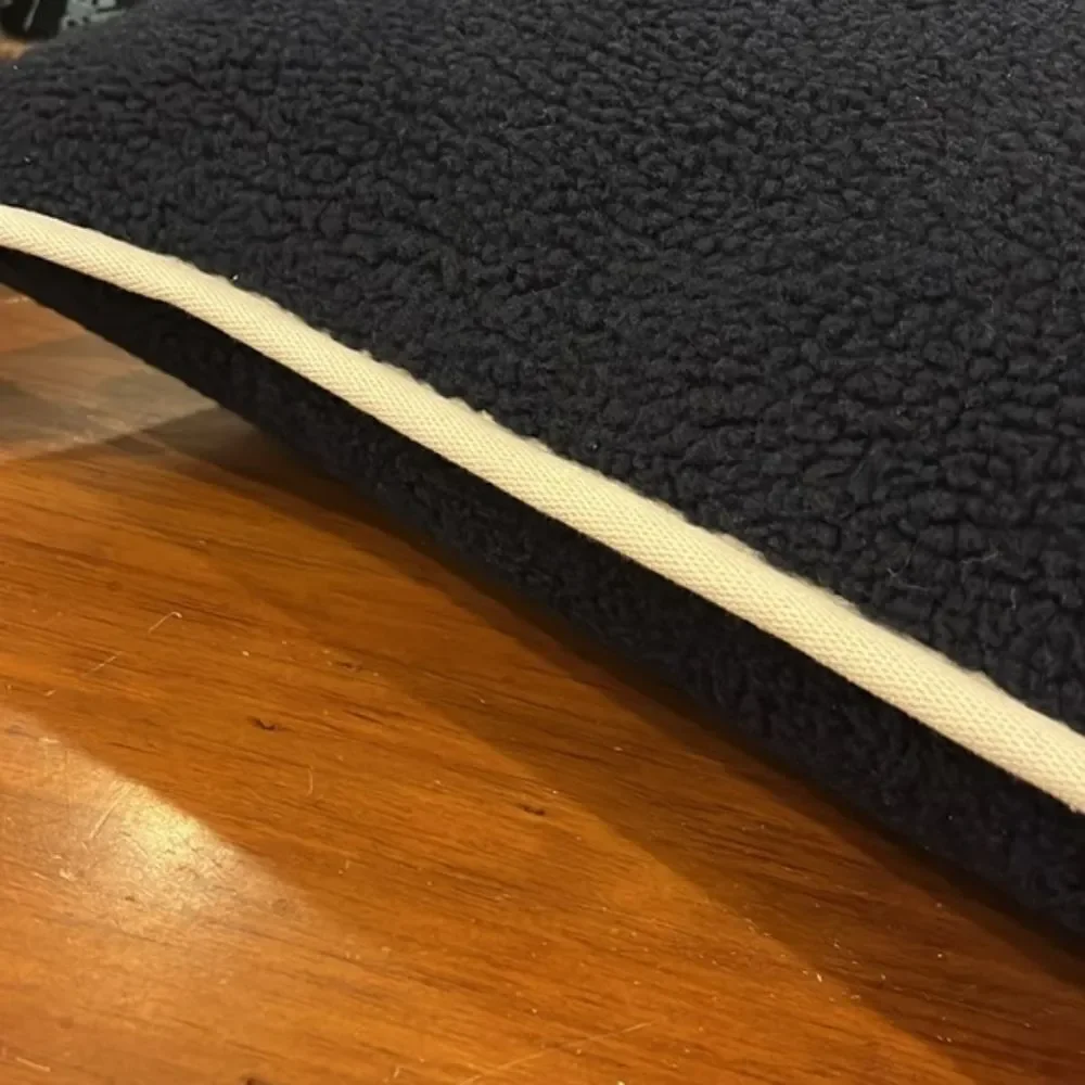 NWT Ralph Lauren Rolley Throw Pillow Navy 20x20 Sherpa